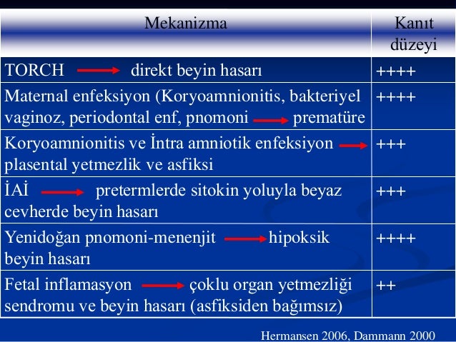 Serebral palsi, semptomlar, orijin mekanizması, nedenleri 57